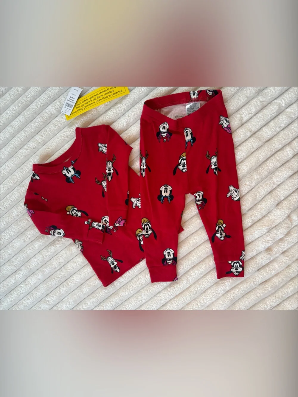 GAP Red Mickey & Friends Holiday Pajama Set